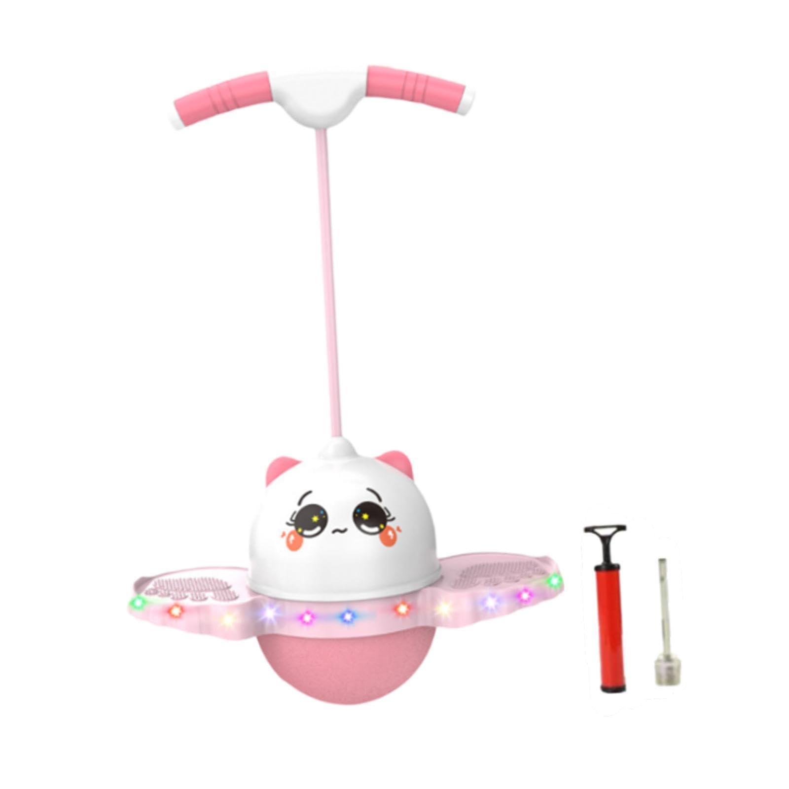 Pogo Ball, Spielzeug, Sprungbrett mit Hüpfball für Spielplatz, Trainingshilfe, Rosa