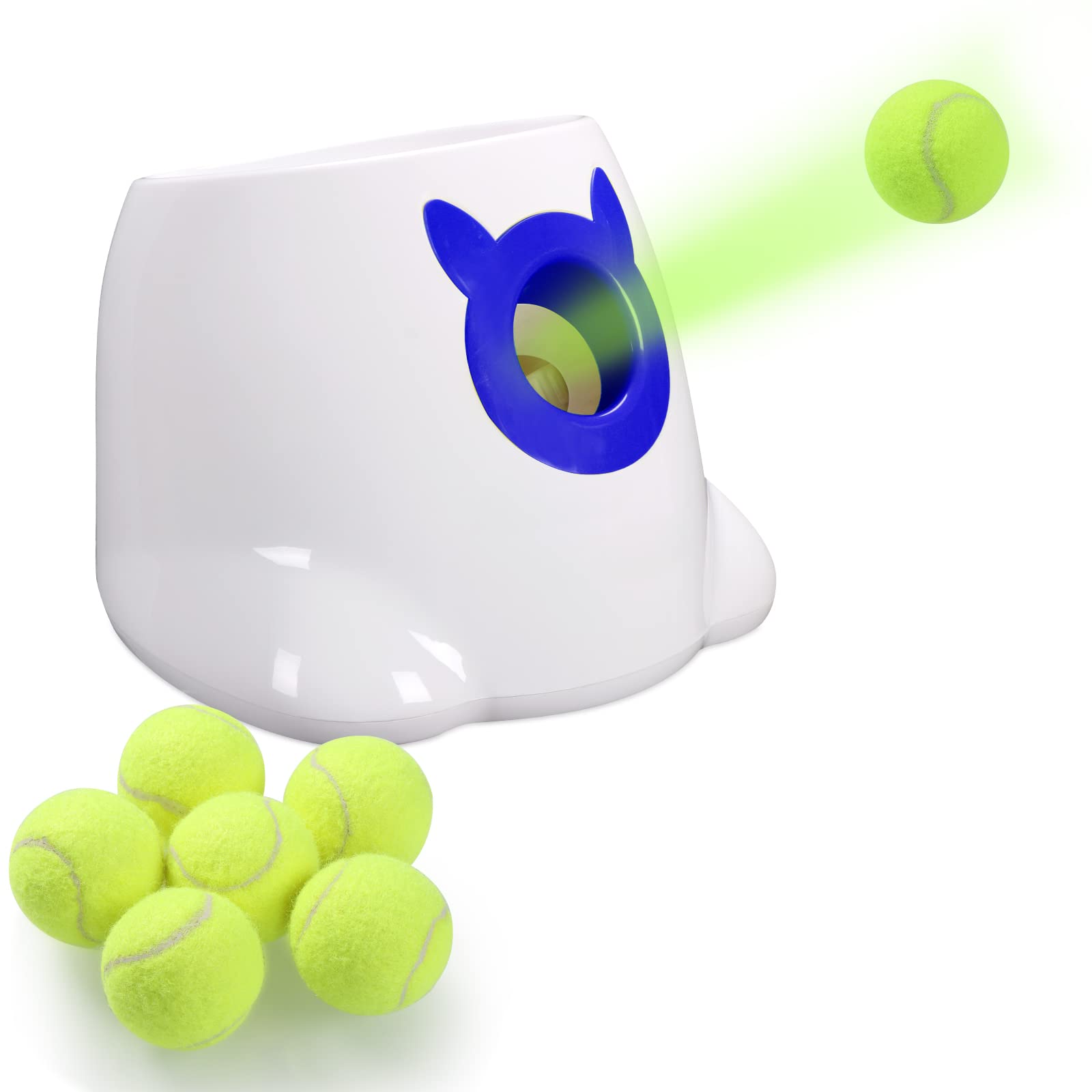 PALULU Automatic Dog Toy Ball Launcher, 2 inch Mini Ball Thrower for
