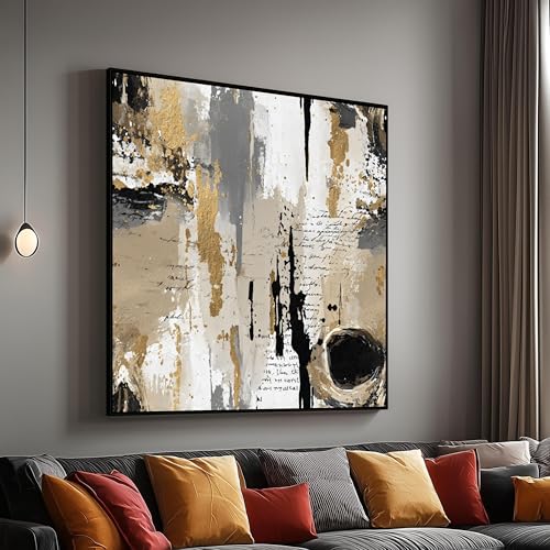 Toile artistique or et noir XINBAO, une décoration murale raffinée