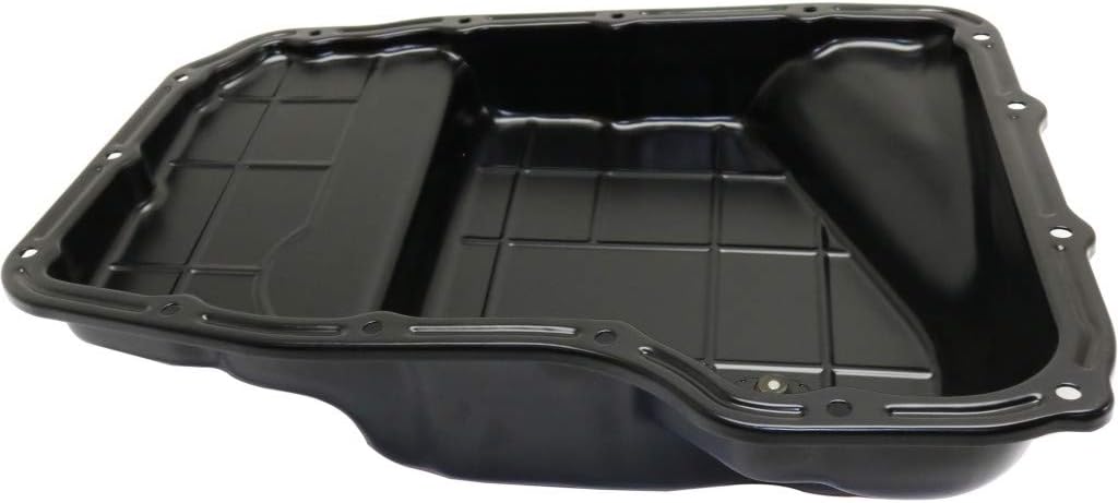 for Dodge Dakota Transmission Pan 2000-2010 | w/Drain Plug | Black | Steel | Material | 5013681AA | 6806592AA