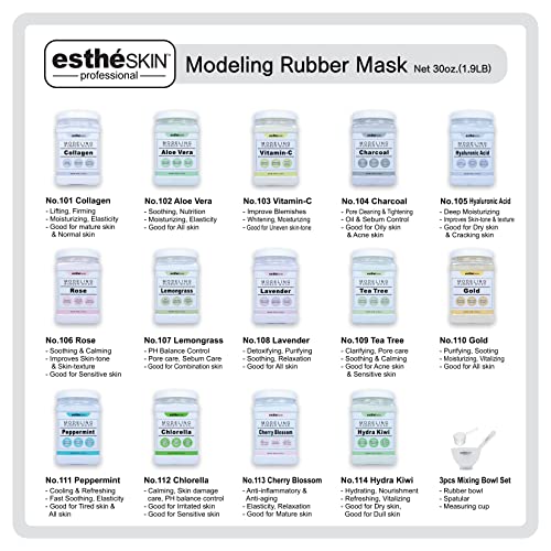 Estheskin No.103 Vitamin-C Peel Off Type Modeling Rubber Mask Powder For Facial, Skin Care, Jar, Measuring Spoon Included, 30Oz (1.9Pound) 850G #TOP4