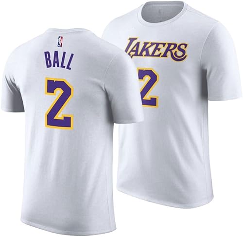 Lonzo Ball Los Angeles Lakers - Camiseta blanca con nombre y número