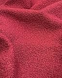 Couleur : écru Tissus et Nappes Westeel - Tissu Lainage Bouclette - par 50cm - Largeur 160cm 350g/m2 Tissu pour Manteaux Doublures Plaids Couvertures Polaires (Prune)