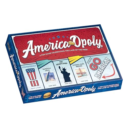 Late for the Sky America-Opoly Family Board Game – USA Travel Property Trading, 2–6 Players, Ages 8+, Party Strategy Game for Kids and Adults, Educational Geography Fun