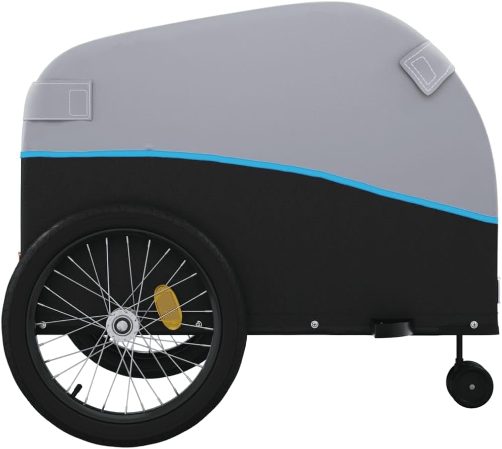 Bike Trailer Black and Blue 45 kg Iron, Bicycle Cargo Trailer, Bicycle Large Cargo Wagon Trailer, Bicycle Cargo Storage Cart Cycling Camping Luggage Storage Carrier Transport Type3