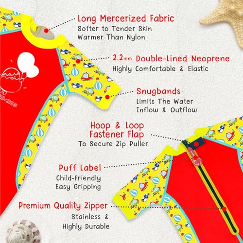 Warmiebabes Baby and Toddler Swimsuit, Thermal Baby Swimsuit Made with UPF50+ Neoprene, Quick-Dry Wetsuit3