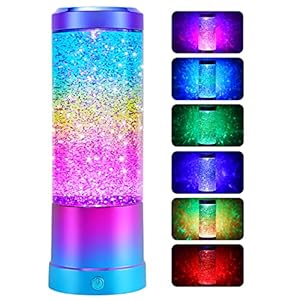 10 Inch LED Liquid Motion Lamp, Automatic Color Changing Mood Lamps, Relaxing Night Light Home Office Room Desktop Decor Christmas Birthday Gifts for Adults Kids Teens Girls Boys