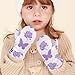 Fashion Lavender Rose Flower Butterfly cute proof mittens for kids 4-6 kids gloves winter Size M guantes de para frio