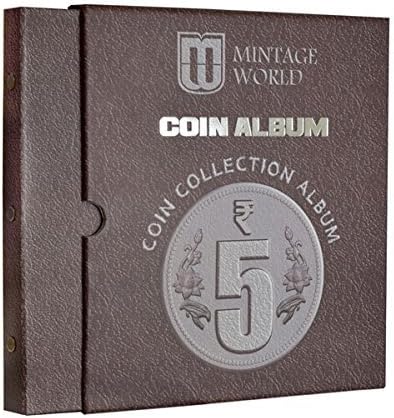 MW Mintage World Coin Collection Album 160 Pockets for 5 RS Definitive Coins - Brown