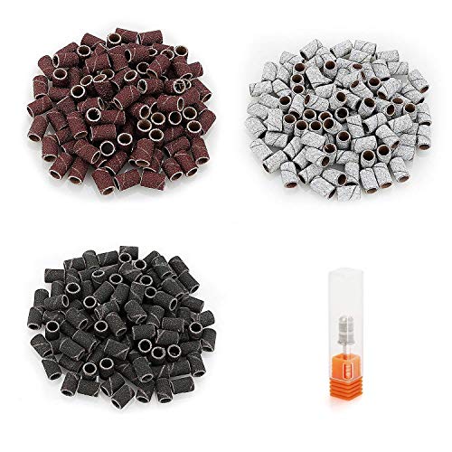 Belle 300pcs Sanding Bands Grit File for Professional Nail Manicure Drill 3 Colors