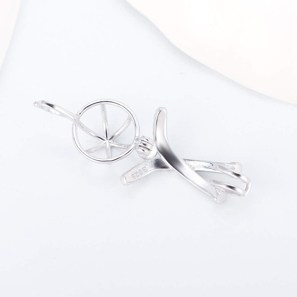 Ice Hockey Cage Pendants for Pearl Jewelry Making Sterling Silver, Design Cage Pendants for Women