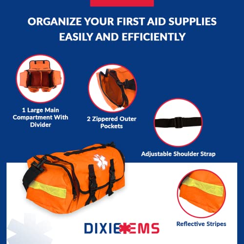 Image of Dixie EMS First Responder On Call Trauma Bag W /Reflectors - Orange