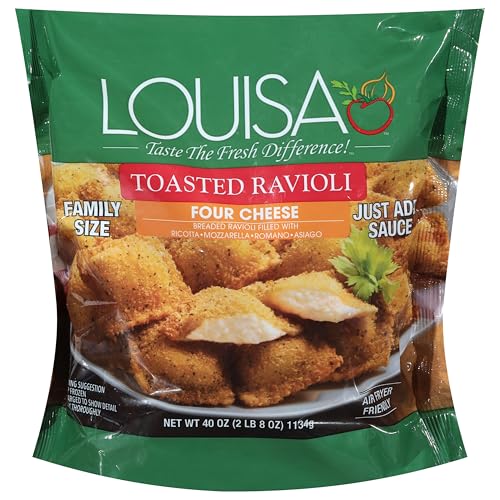 Louisa, Ravioli Toasted Four Cheese Family Size, 40 Ounce