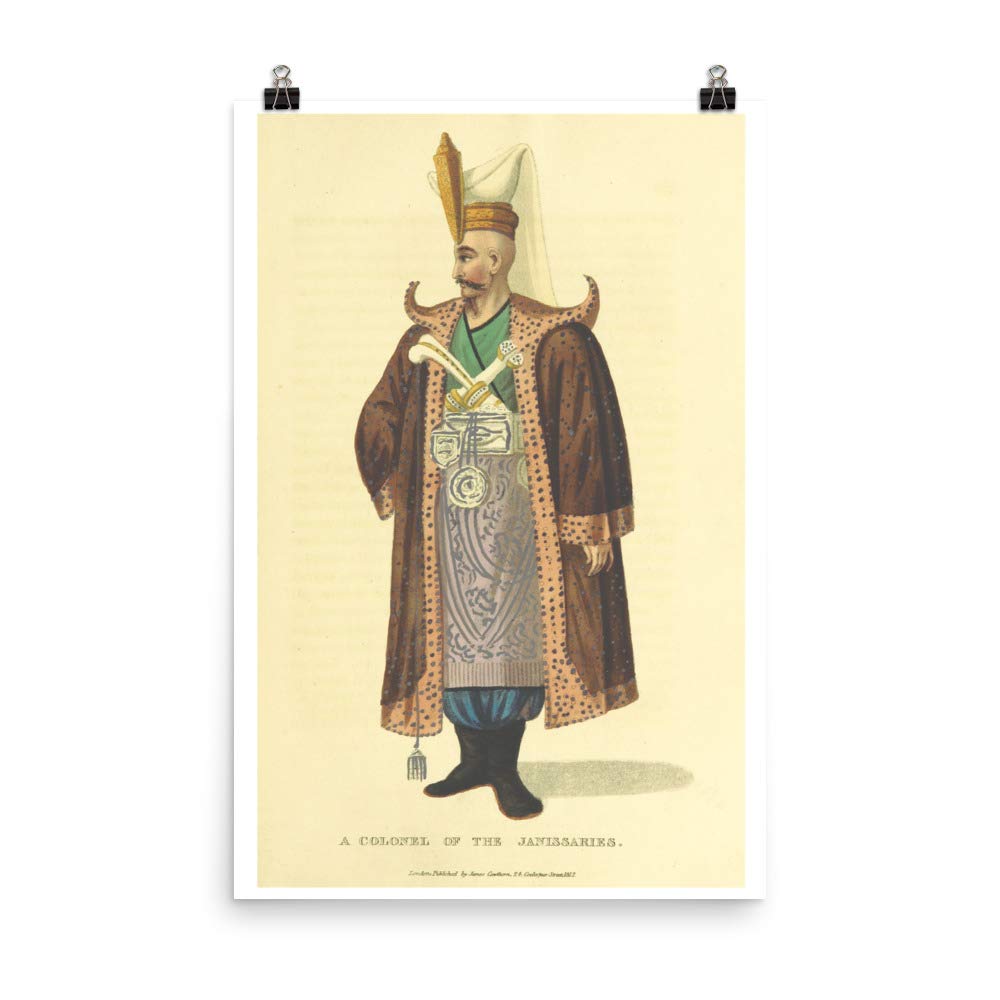 Colonel turc albanais antique de 1813 : chef-d'œuvre de l'art militaire