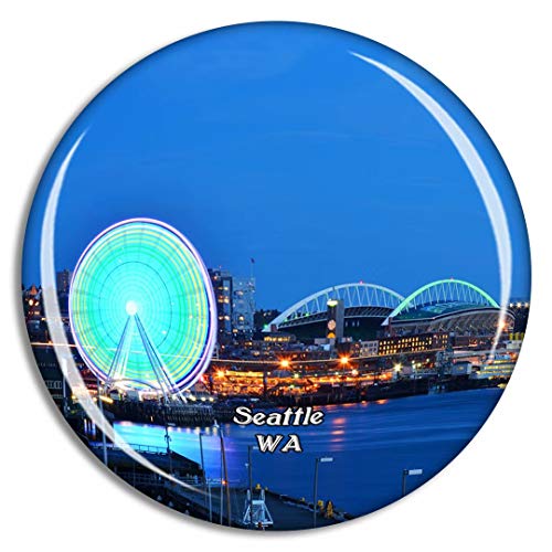 Imán de Cristal 3D Souvenir Seattle Washington USA miniatura 1