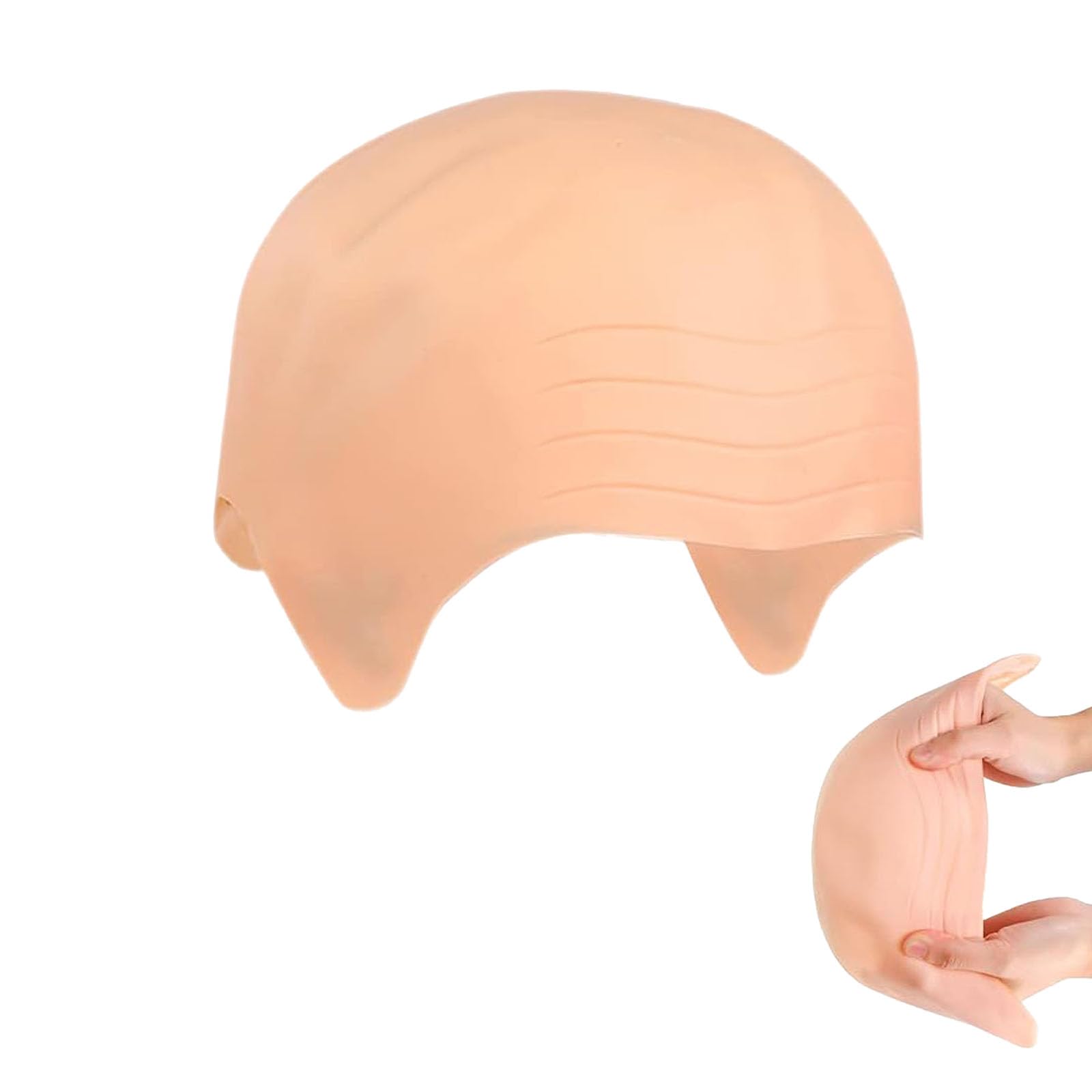YREYBN Bald Cap, Latex Bald Cap, Adult, Skin Color, Unisex, Halloween, Costume Hat, 10 cm (width) x 10 cm (length) x 1 cm (height)