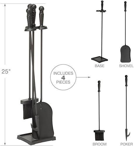 Miniatura 4 de Uniflame T40140BK - Fireset de 4 piezas, color negro