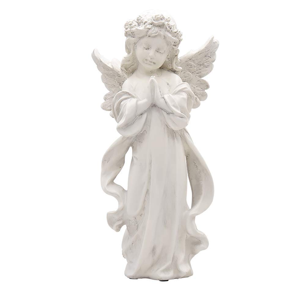 GECOKU Decorative Standing Angel Prayer Statues Home Decor Accents Crafts Ornaments Sculptures Christian Religious Desktop Figurines B 15x30.5cm(6x12inch)