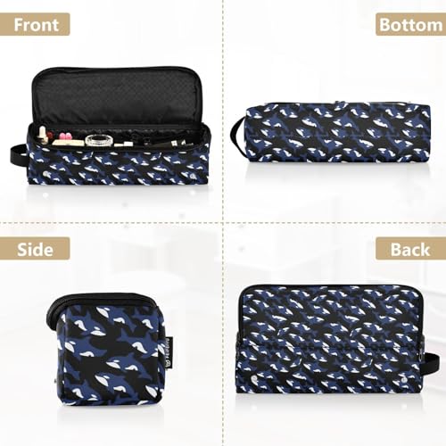 Bolso de viaje para herramientas capilares con alfombrilla resistente al calor, impermeable y plegable para planchas, rizadores y secadores de pelo, diseño Orca miniatura 5