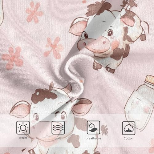 Wusikd Cute Baby Cow Girls' Underwear Cotton Milk Bottles Girls Briefs Soft Toddler Underwear 2T3