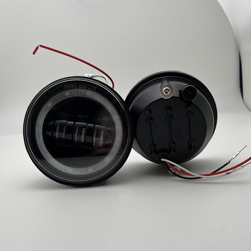 2PCS 4inch 30W LED Fog Light with White DRL Halo Angel Eyes for Hummer H2 2003 2004 2005 2006 2007 2008 2009