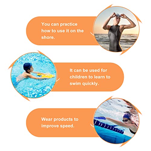 Gasher Contoured Swim Hand Paddles Swimming Training Paddles With Adjustable Straps Swimming Fins Blue #TOP4