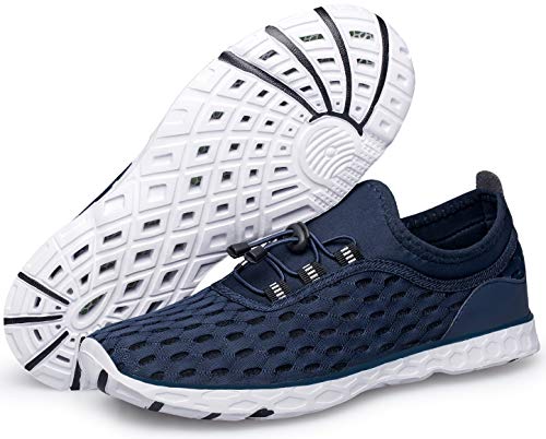 Image of DOUSSPRT Men's Water Shoes Quick Drying Sports Aqua Shoes DarkBlue Size 11.5