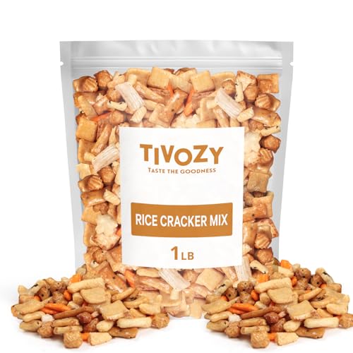 Rice Cracker Mix, 1lb Pack of Japanese Snacks Chips, Ideal for Parties, Family Gatherings or as a Quick Snack Option, Perfect for Those Who Enjoy a Wholesome Treat Anytime, Anywhere