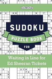 Sudoku Puzzle Book for Waiting in Line for Ed Sheeran Tickets