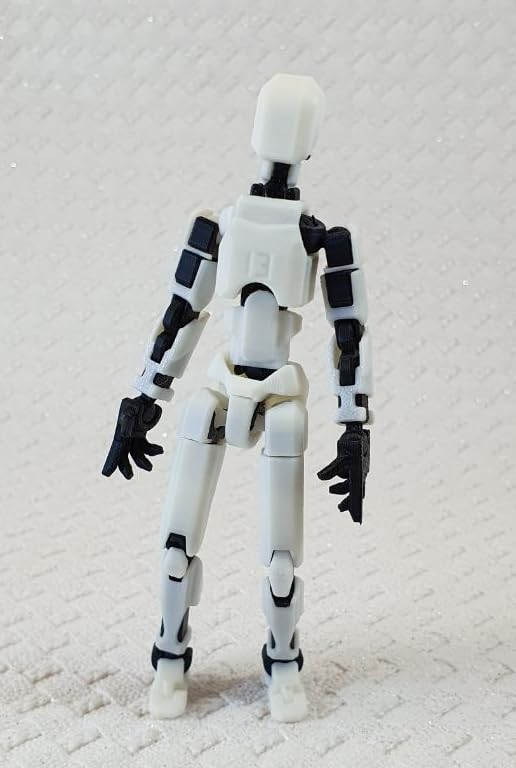 Image of DIY Dummy-13 Action Figure Robot | Fully Articulated Action Figure Toy | 3D Printed (5.4inches) (White-Black)