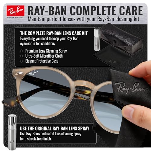 Image of Ray-Ban RB2180 Round Shaped Sunglasses for Men & Women with Official RAYBAN Eyewear Kit