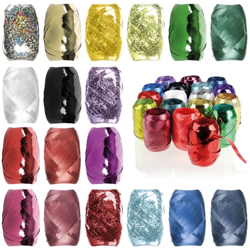 Wilhelm Sell® 18x Ringelband in bunten Farben - 20 m je Rolle - Set...