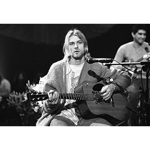Kurt Cobain Poster 13x19" Quality Black And White Print Cover