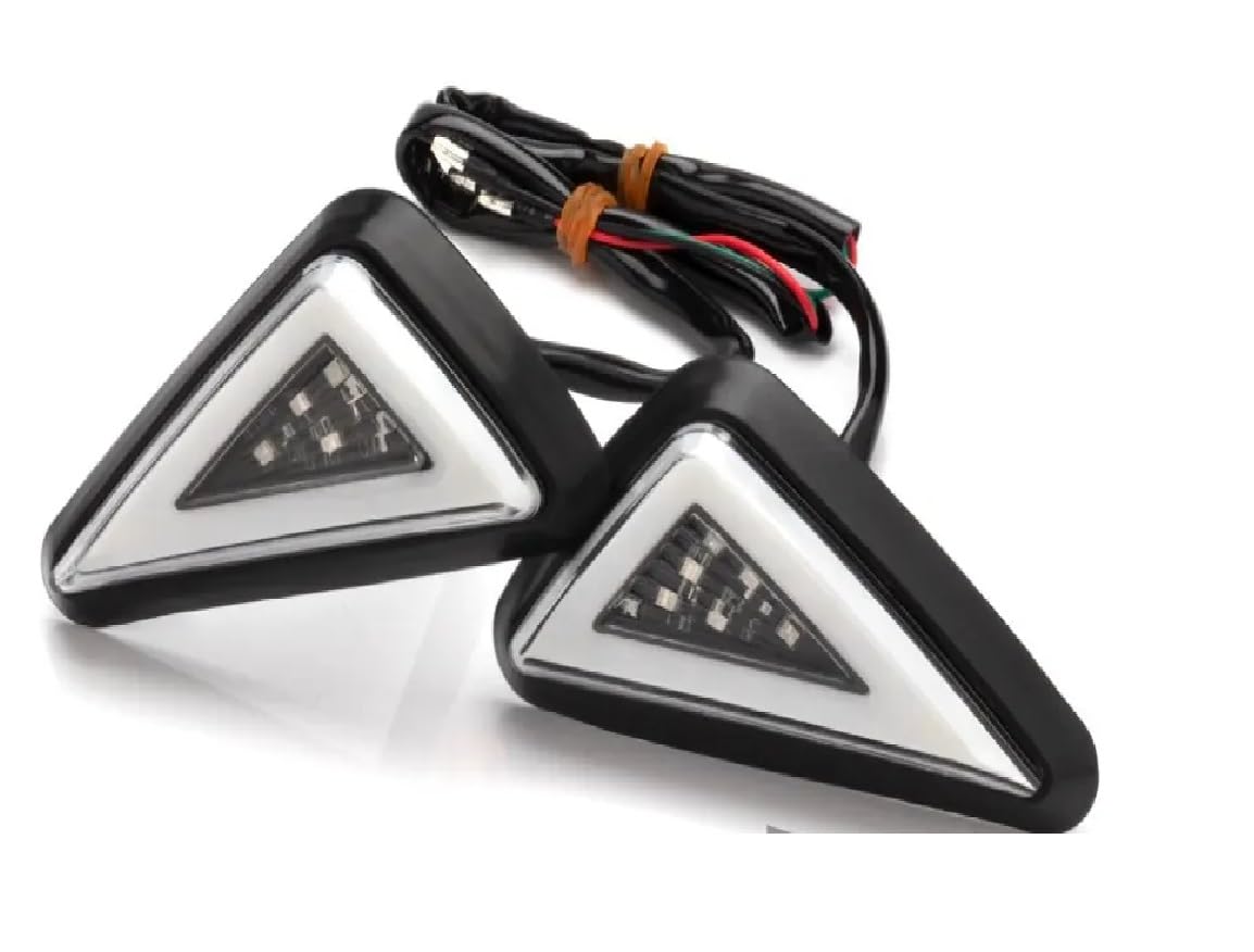 ATORAY LED Flush Mount Indicator 2.0 with DRL for Yamaha R15 V3.0, Yamaha R15 S Honda CBR 150, CBR 250, CBR 650F Bajaj RS200 Kawasaki Ninja 250, Ninja 300, Ninja 400- Blue, Yellow-image-26