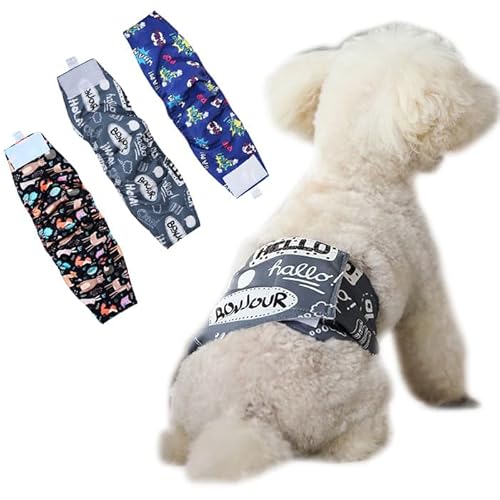 犬 吸収力あり マナーベルト 英文 デザイン マナーバンド オムツカバー ドッグウェア しつけ マーキング防止 トイレ 介護 h0555 (Bタイプ, M, 1, 個)