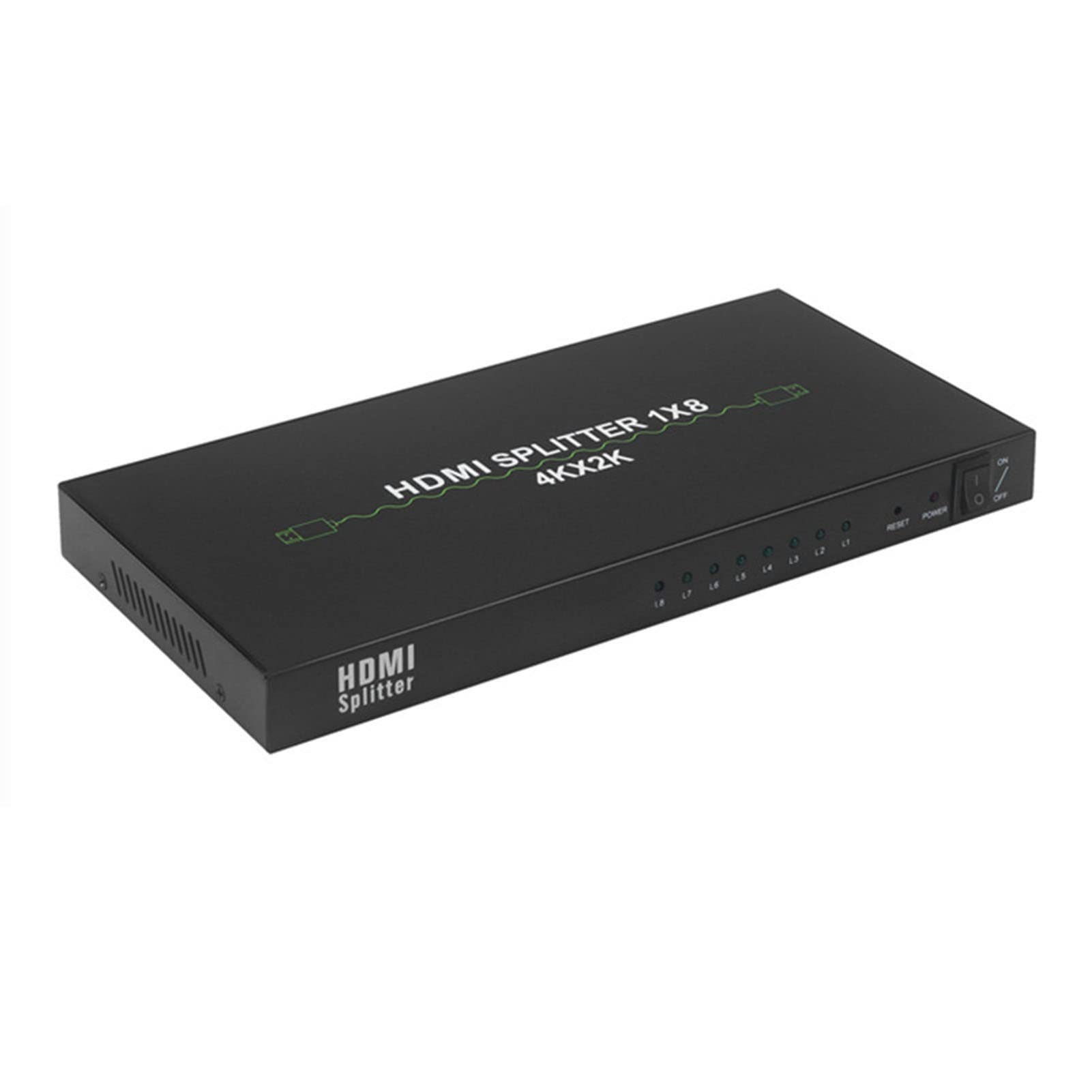 Splitter Hdmi 4K 1 Ingresso 4/8/10 Uscite, Splitter/Duplicatore/Distributore Tv Hdmi 4/8/10 Porte, Supporta 4K/5Mp/1080P 3D Per Ps4 Ps3 Fire Stick Blue Ray Tv Adattatore Hdtv Incluso (8 Porte)