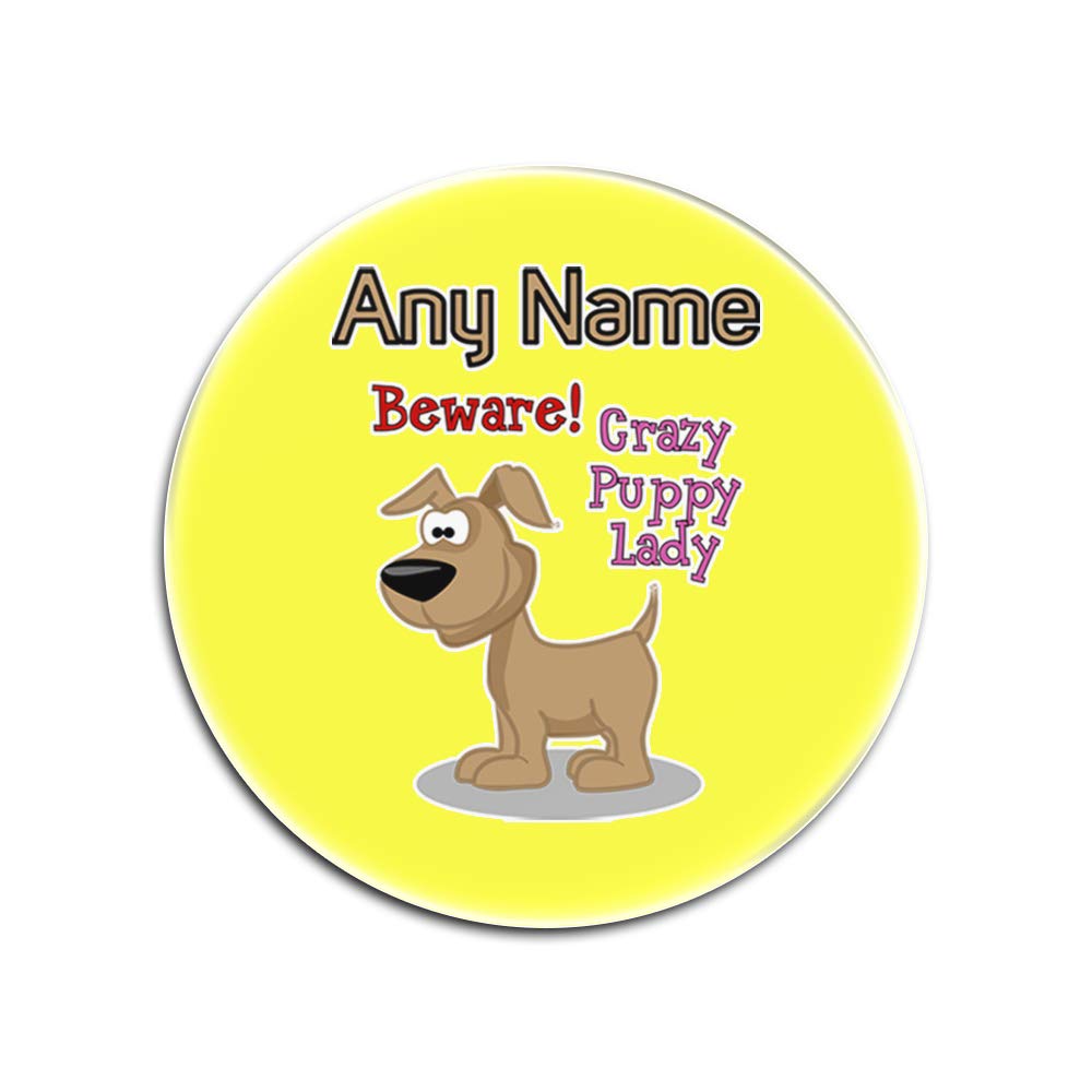 Sous-verres Crazy Puppy Lady lot de 4 sous-verre rond en verre