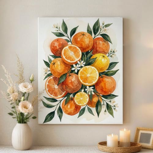 Lienzo de frutas cítricas para renovar la decoración sosa de tu comedor