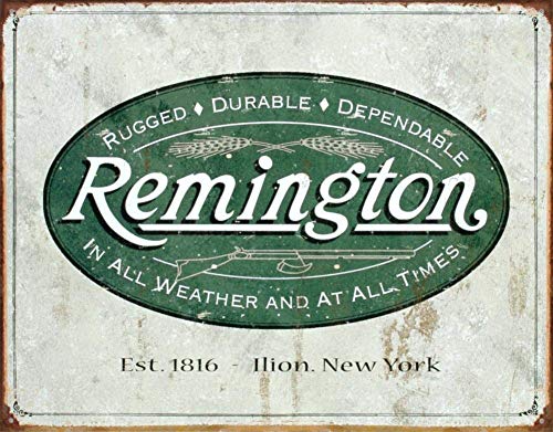 Amelia Sharpe Tin Sign Vintage Remington Gun Rifle Hunting In All Weather Wall Decoration 8X12 Inch Tin Sign Retro Decoration Sign Bar Garage Sign #TOP5