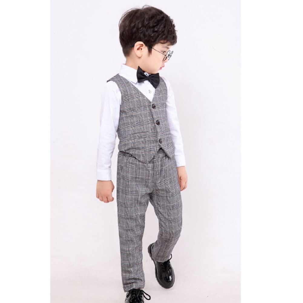 Conjunto de Chaqueta y Pantalón Traje de Boda para Niños Traje de Ceremonio Bautizo Comunión Traje Formal para Fiesta de Graduación Esmoquin
