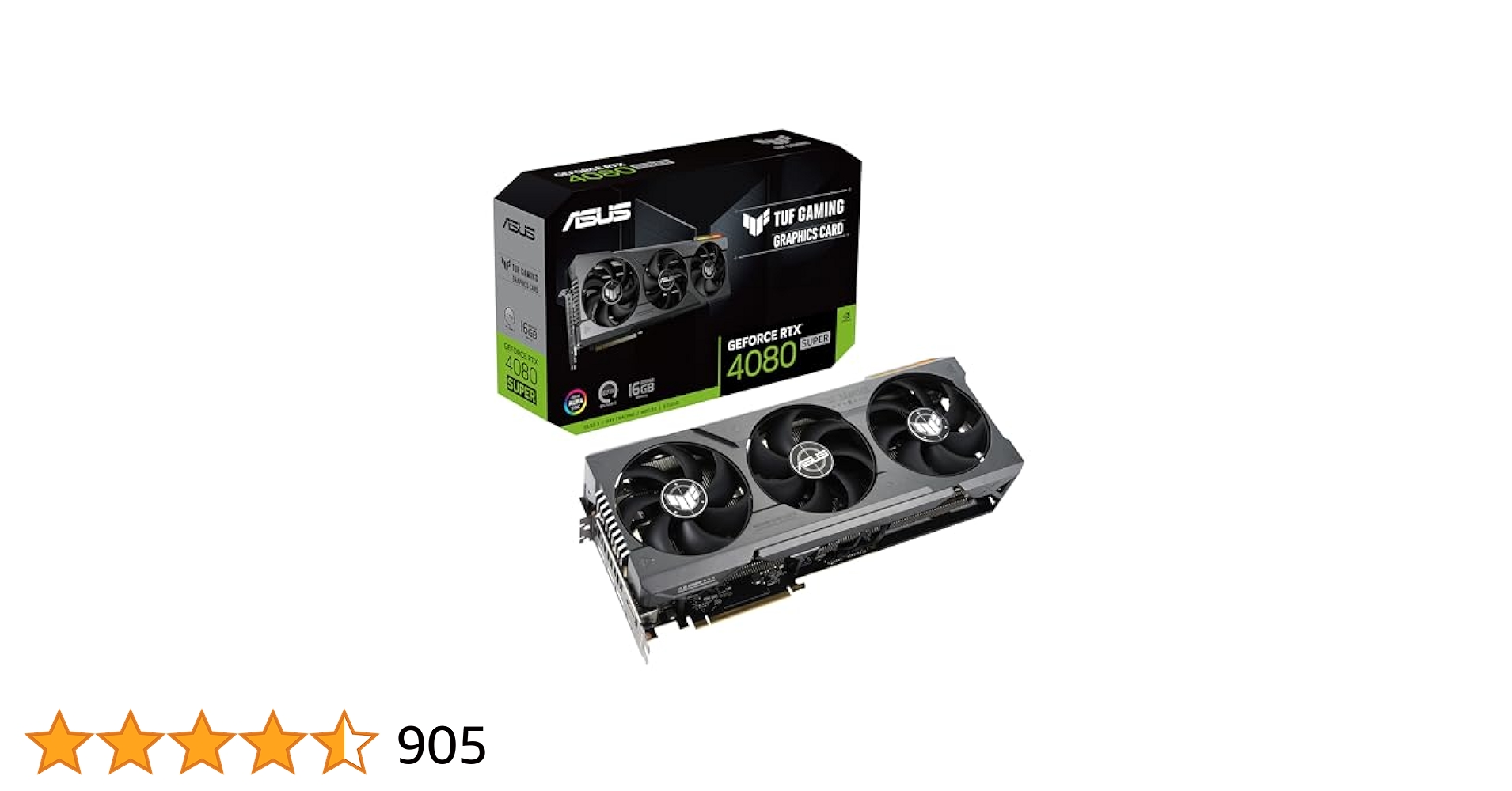 中古美品ASUS TUF Gaming RTX 4080 Super ASUS TUF Gaming GeForce RTX™ 4080 SUPER 16GB GDDR6X OC