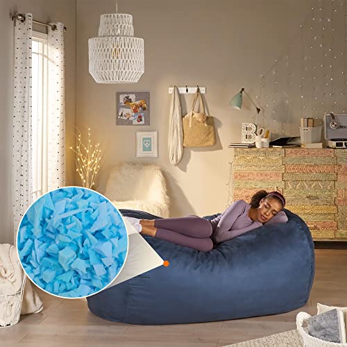 Amorstra Bean Bag Filler Shredded Memory Foam Filling 10 Pounds, Pillow Stuffing Bean Bag Refill Material For Pouf Ottoman Couch Cushion Dog Bed Stuffed Animals And Art Crafts - Blue #TOP7