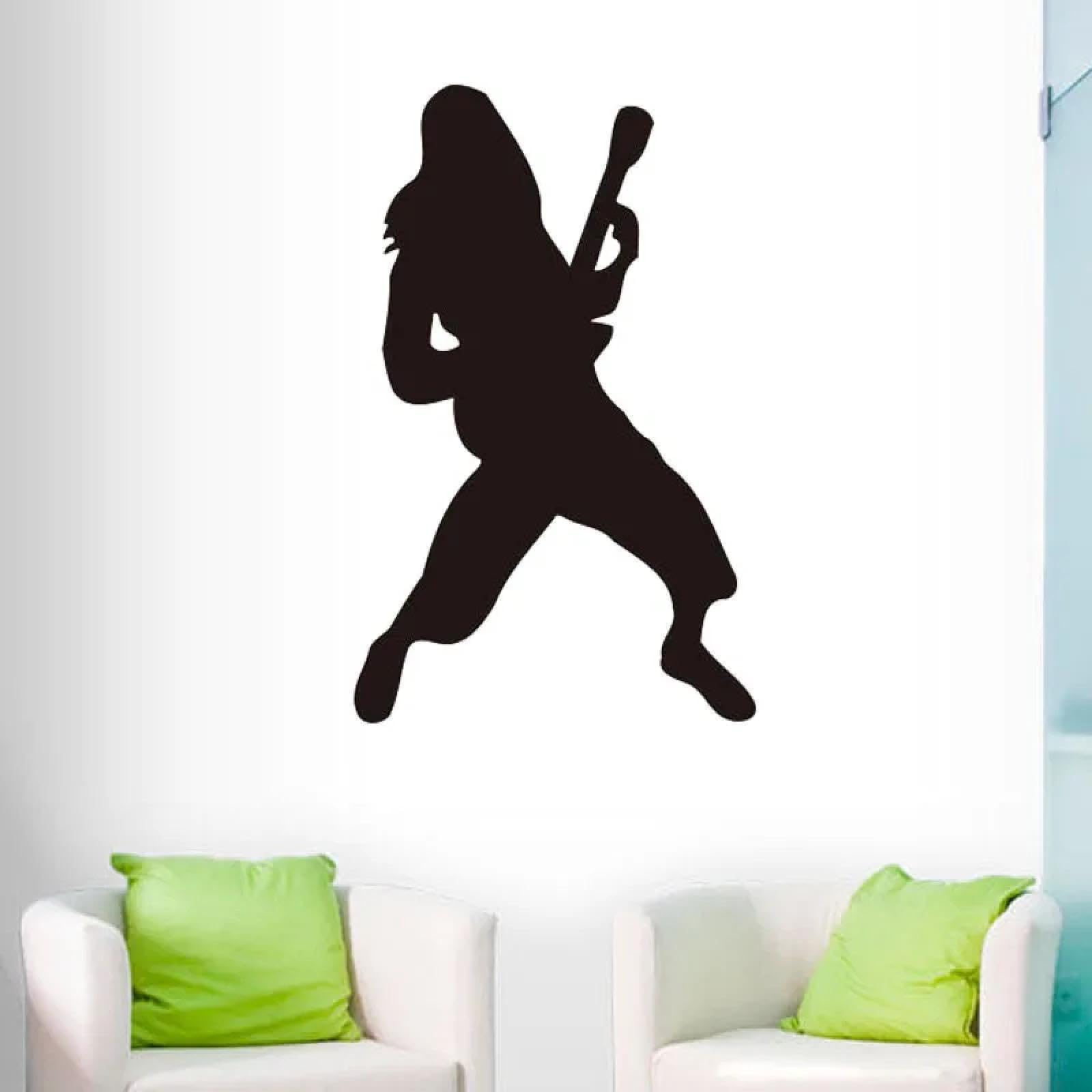 Zealplant Black /Guitarist Rock Band Music Wall Sticker Home Decor Children's Room Art Mural Wallpaper