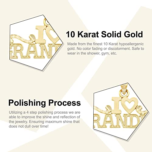Image of Gold Grandma Charm Pendant - 10 Karat Gold - Grandma Jewerly - Gift for Grandma