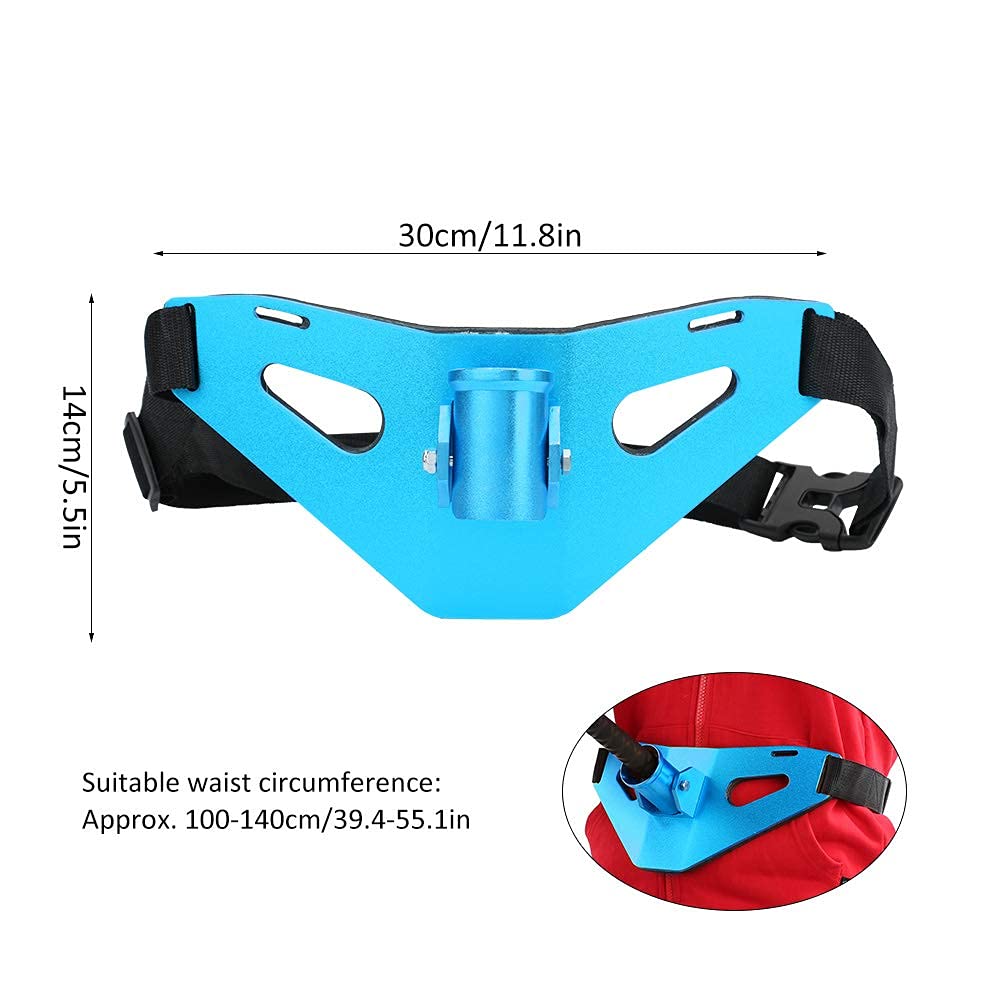 Alomejor Cintura da Pesca in Vita Regolabile Stand Up Fishing Fighting Belt Lega di Alluminio Supporto per Canna da Pesce Imbottito con Giunto cardanico