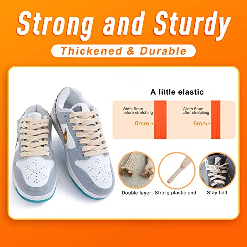 Image of VSUDO 2 Pairs Double Layer Flat Sneaker Shoe Lace, Flat Shoelace /Shoe String