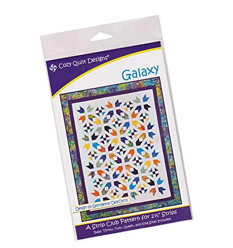 Cozy Quilt Designs "Strip Club" Muster - Galaxie (mit Anleitung für 5 Projektgrößen) Cover