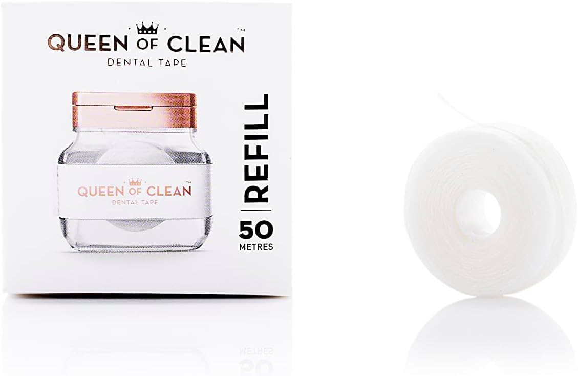 54 Yard of White Dental Floss Tape – Easy, Comfortable, Fun & Effective Flossing. PFAS-Free, Vegan-Friendly, Fresh Mint Flavour & Shred-Resistant. Seriously Good Floss