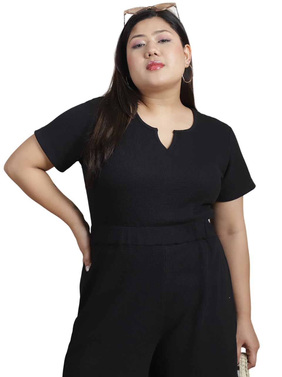 rigo Cotton Plus Size Midi Jumpsuit for Women | Slim Fit Stylish Plus Size Western Playsuit for Women | One Piece Dress for Women-picture-27