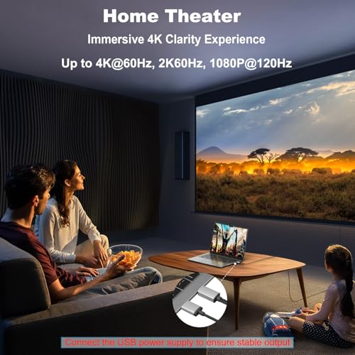 Adaptador Active HDMI a DisplayPort 4K 60Hz 1080p 120Hz miniatura 4